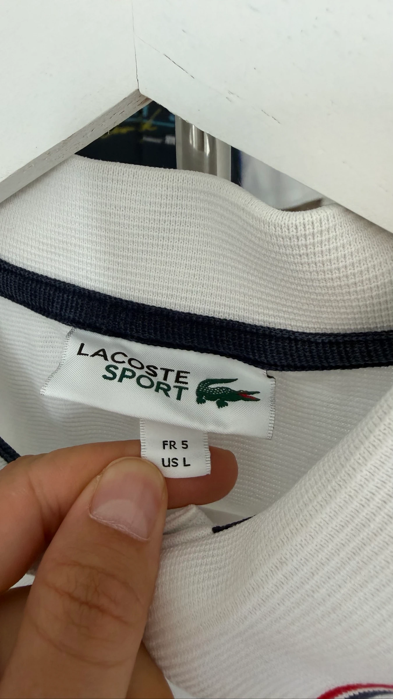 Polo Lacoste Sport branco – tamanho G – photo 9